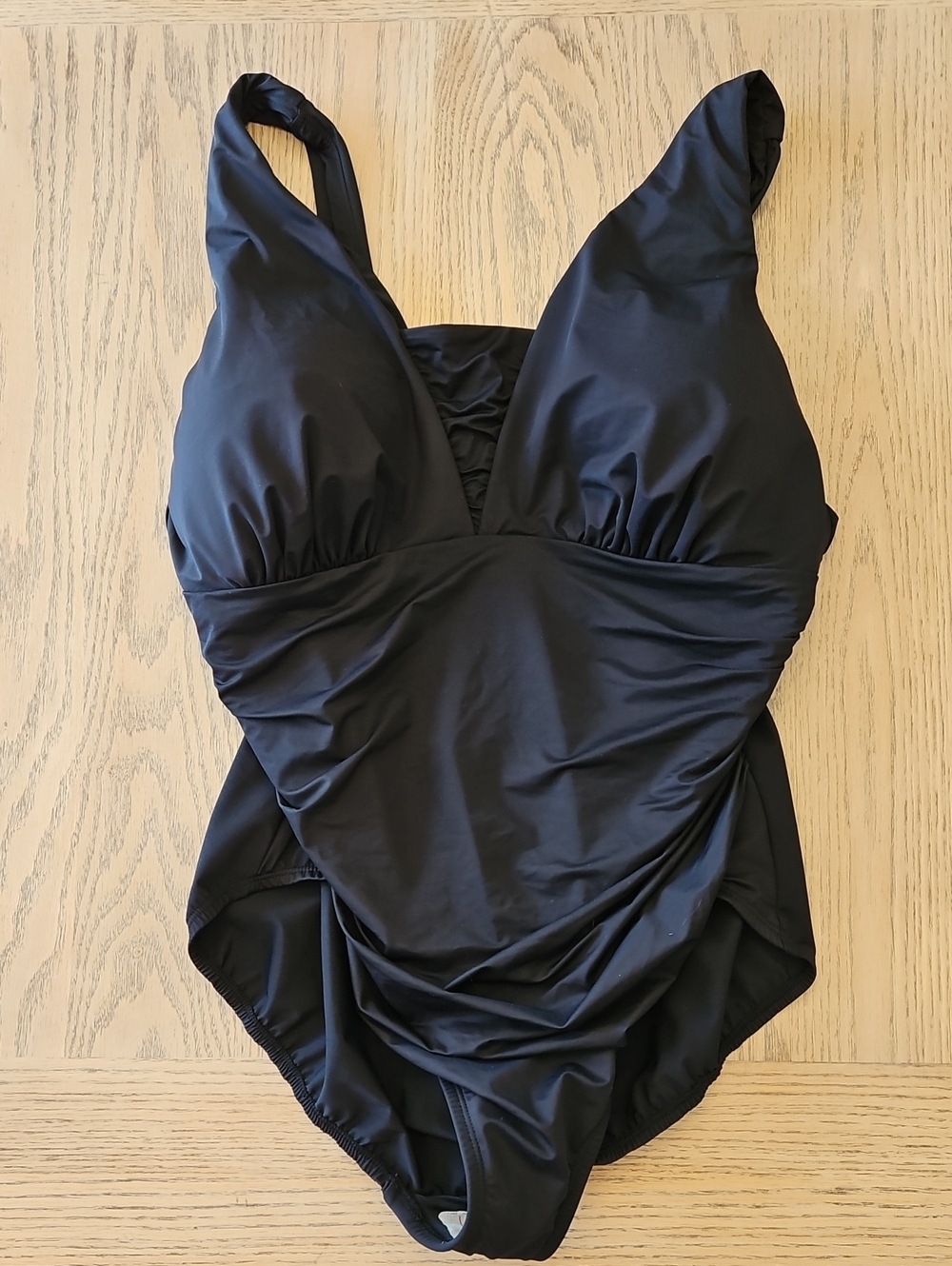 Lands' End Womens Black One-Piece Swimsuit- 18w- NWT